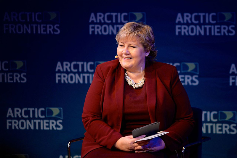 Erna Solberg auf der Arctic Frontiers Konferenz