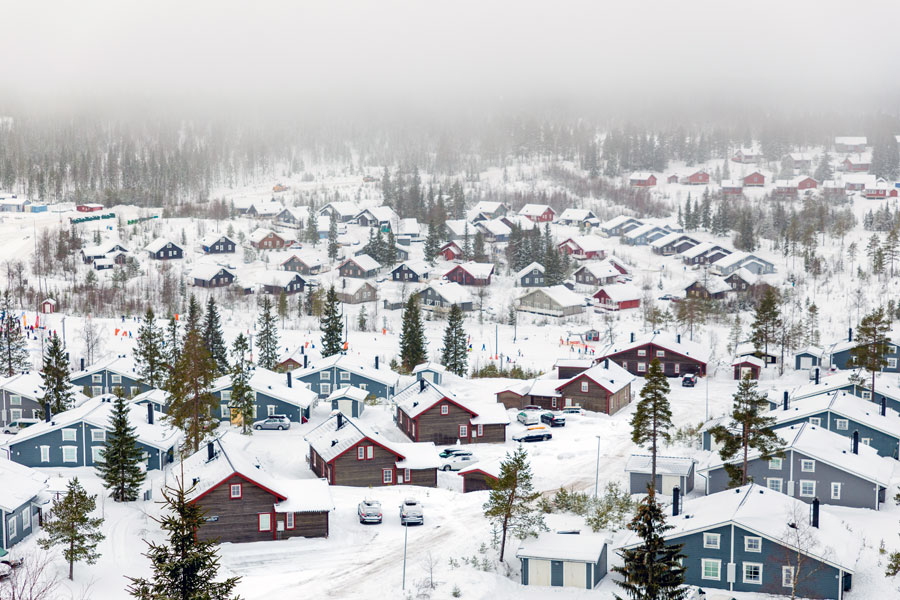 Sysslebäck: Neuschnee an Ostern in Schweden