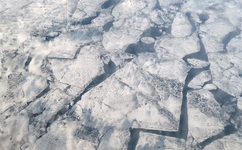 Luftaufnahme Eis auf der Ostsee