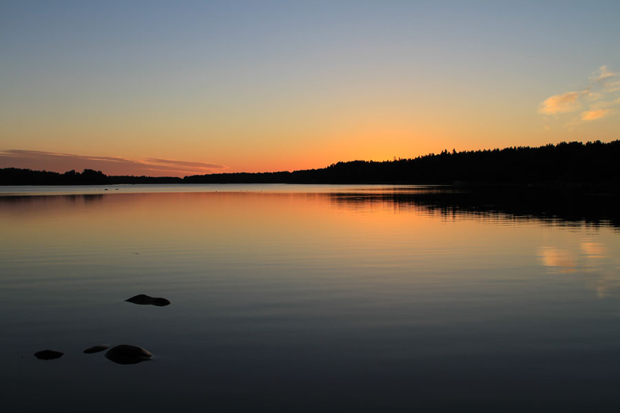 Sonnenuntergang Rauma, Finnland