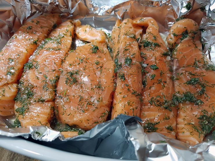 Gebeizter Lachs, Rezept