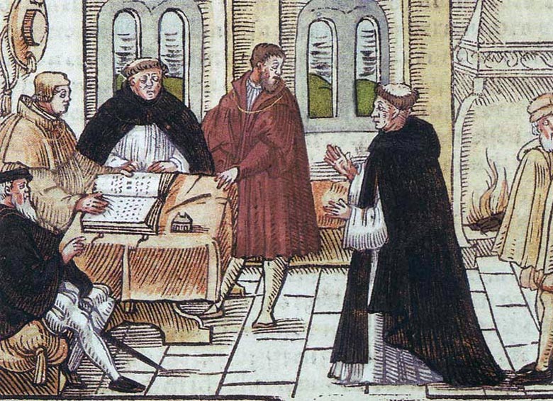 Reformator Martin Luther vor Cajetan