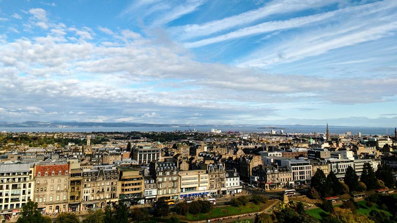 Blick vom Castle Hill Edinburgh