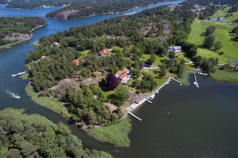 Insel Ingarö von oben