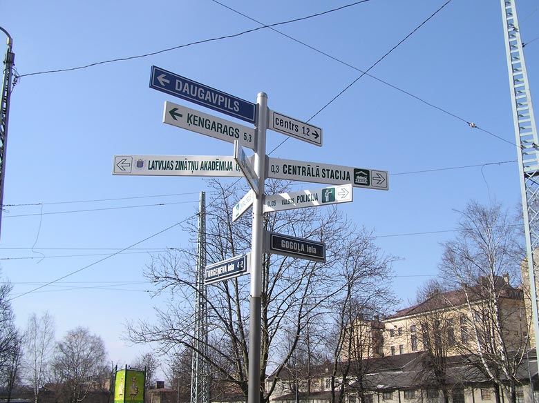 Wegweiser Riga
