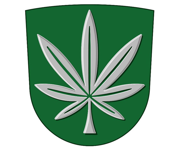 Wappen Cannabis-Blatt
