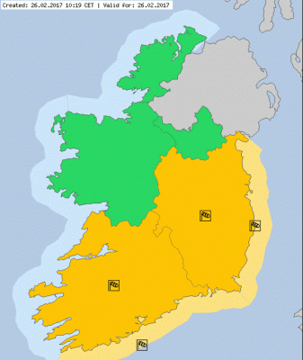 Sturm Ewan betrifft Irlands Südosten