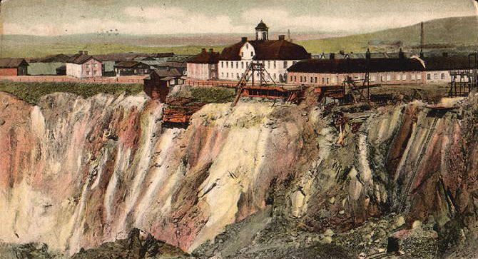 Schwedenrot Kupfergrube in Falun