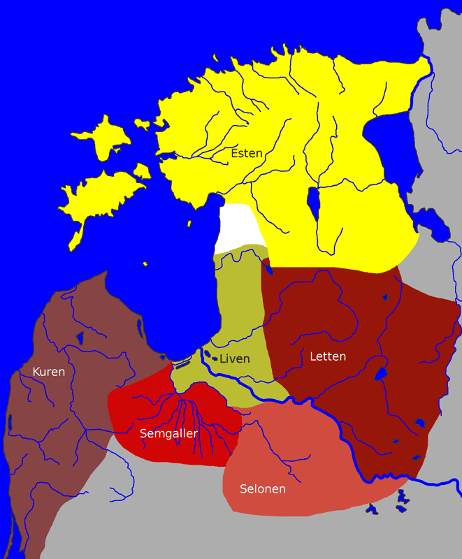 Karte: Livland vor 1200