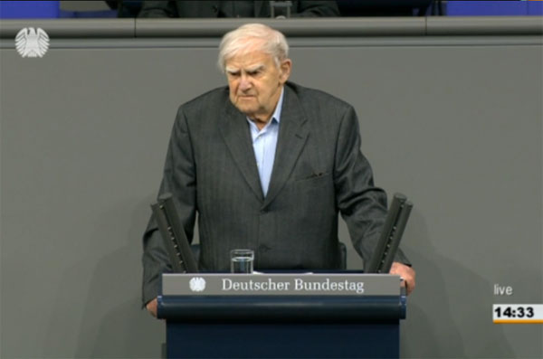 Daniil Granin bei der Bundestagsrede 2014