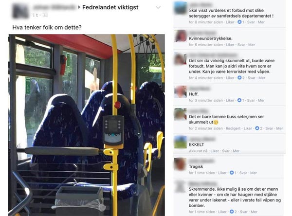 Leere Bussitze Burka