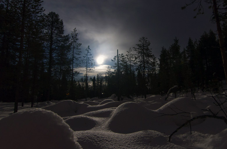 Mondnacht in Ylläsjärvi