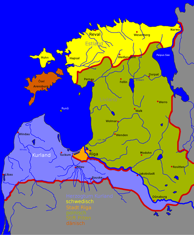 Karte Livland Frühneuzeit