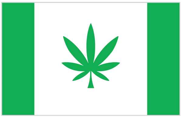 Hanfblatt Flagge Cannabis Kanepi