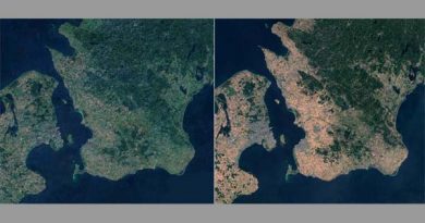 Satellitenbilder Trockenheit Schweden