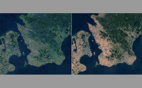 Satellitenbilder Trockenheit Schweden