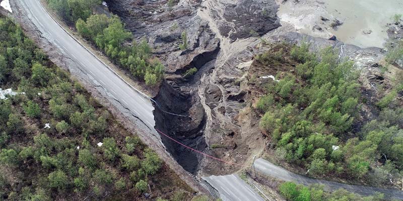 Erdrutsch Nordnorwegen