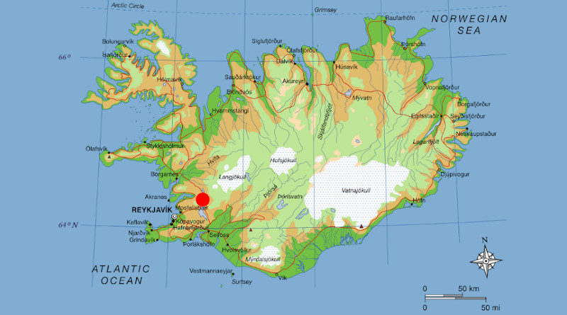 Nordlicht Island Þingvellir