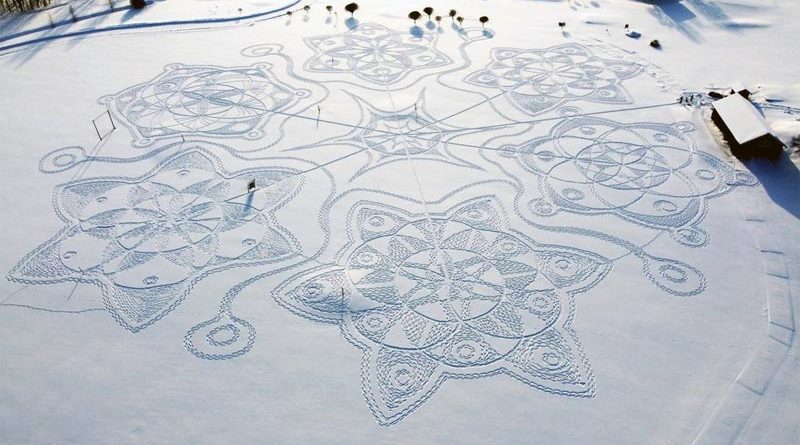 Schnee Kunst Schneeflocke