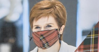 Nicola Sturgeon Schottenmuster Maske