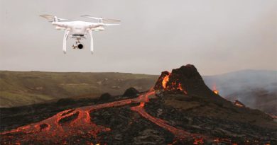 Drohne Vulkanausbruch