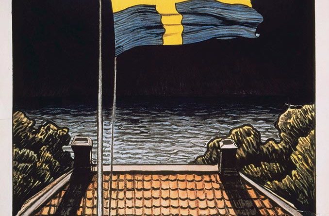 Plakat Tag der schwedischen Flagge