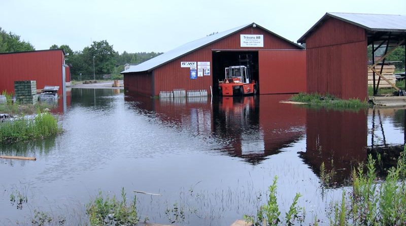 Überflutung Gävle Schweden