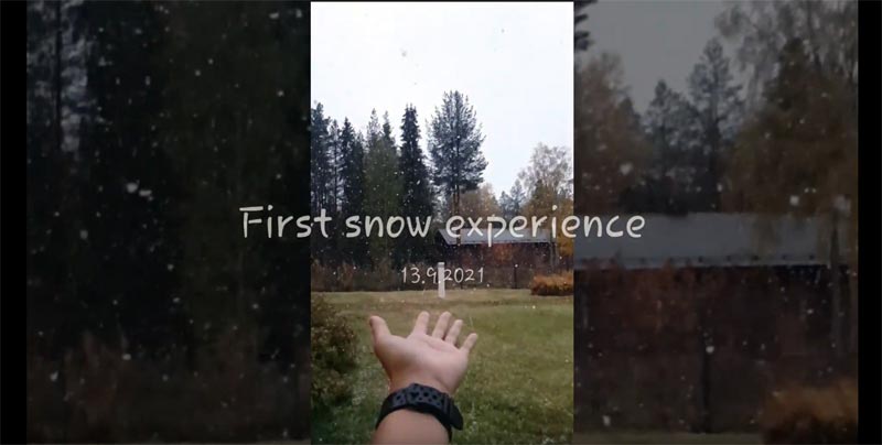 Erster Schnee Finnland