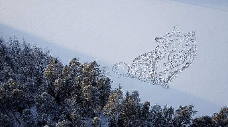 finnland snow art fuchs