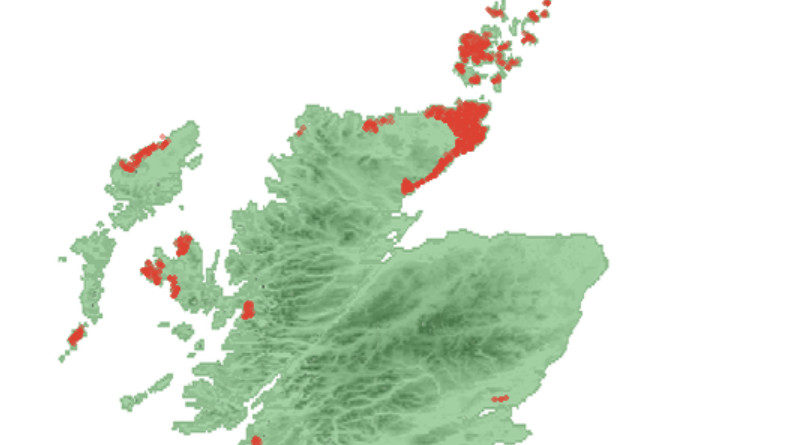 Landkarte Schottland Broch