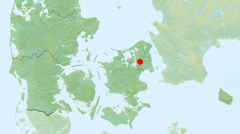 Landkarte Dänemark Wikinger Helme