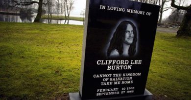 Cliff Burton Grabstein Ljungby Schweden