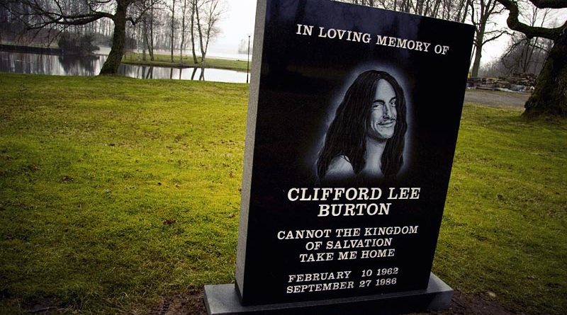 Cliff Burton Grabstein Ljungby Schweden