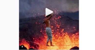 Island: Instagram-Star wagt Drahtseil-Akt an brodelndem Vulkan