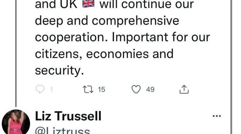 Liz Truss Andersson Tweet