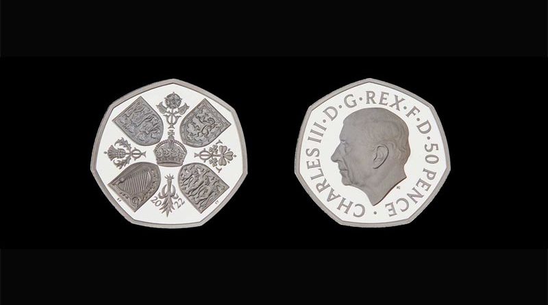  50 Pence-Münzen Charles