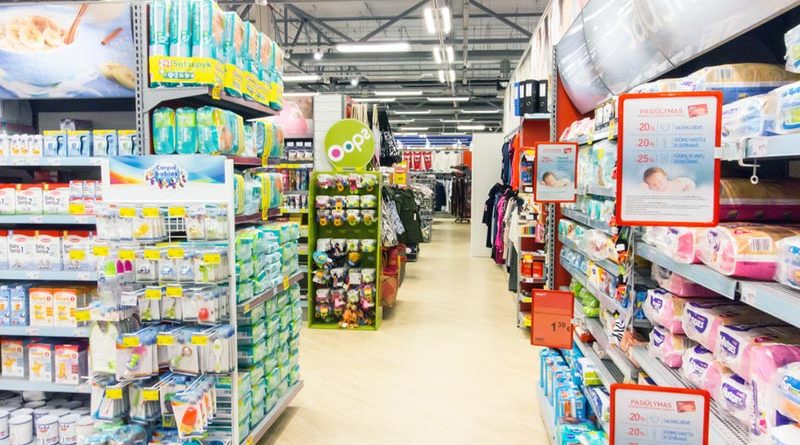 Supermarkt Waren Litauen Russland