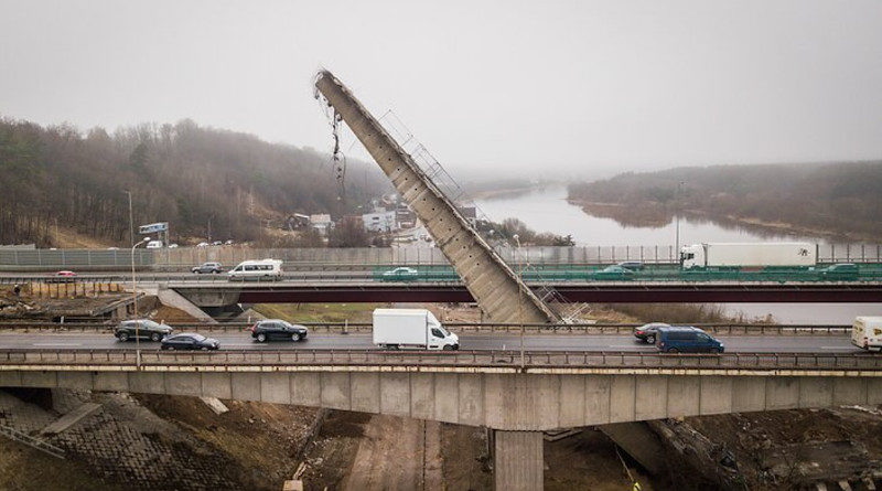 Brücke Kaunas eingestürzt