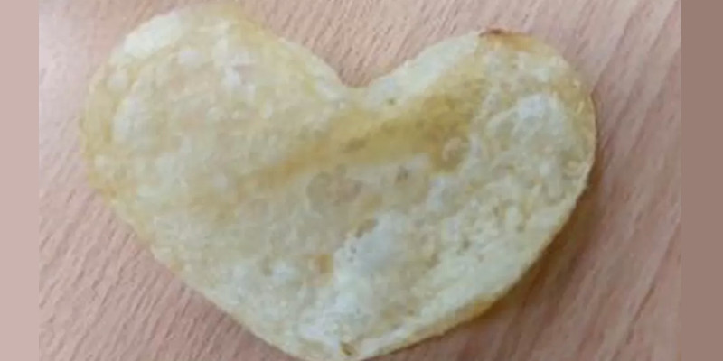 Kartoffelchips Herzform