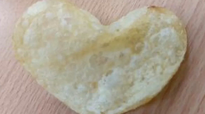 Kartoffelchips Herzform