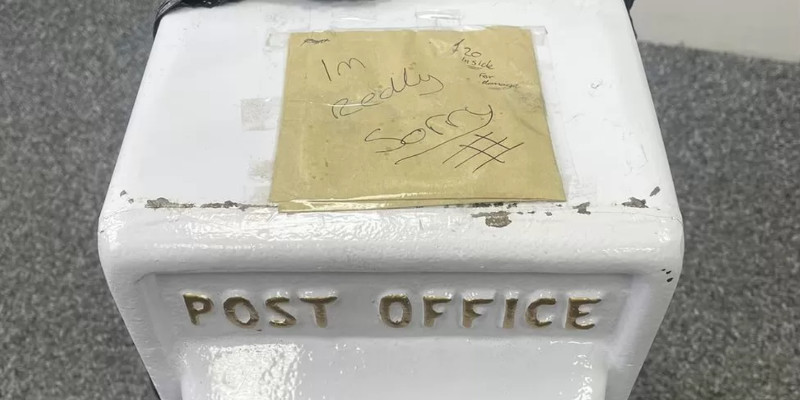 England: Dieb klaut Briefkasten von Bestattungsunternehmen – und bittet aufrichtig um Entschuldigung
