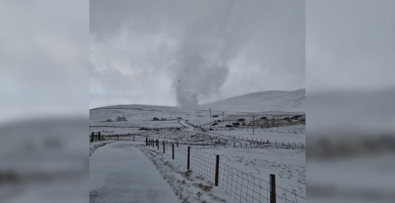 schneetornado shetland-inseln