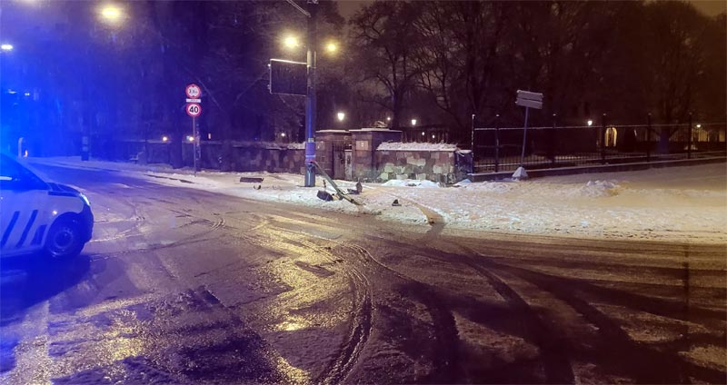 Schnee Verkehrschaos Norwegen