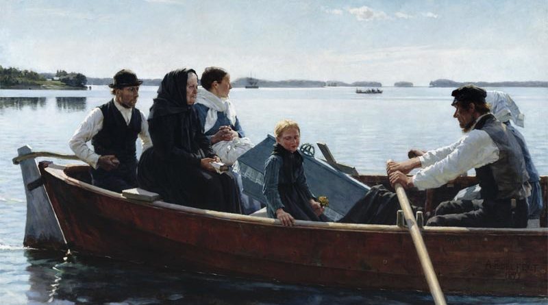 Leichenfahrt eines Kindes Albert Edelfelt