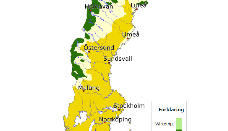 Jahreszeitenkarte Schweden
