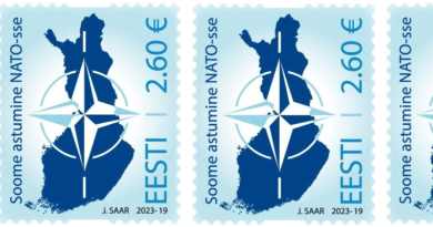 Briefmarke Estland Finnland Nato