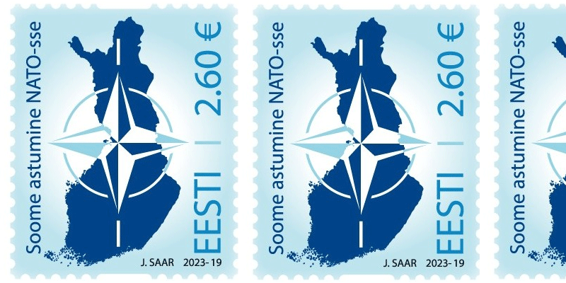 Briefmarke Estland Finnland Nato