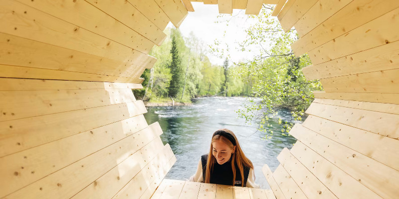 Flusswanderung Rickleån Schweden 1