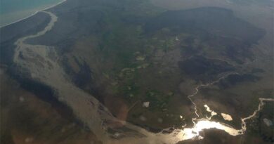 Hochwasser Fluss Skaftá Island