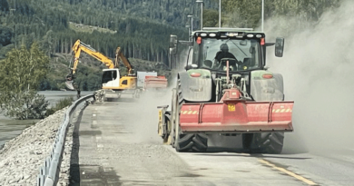 Tunnel Sperrung Straßenarbeiten Autoreisen Norwegen